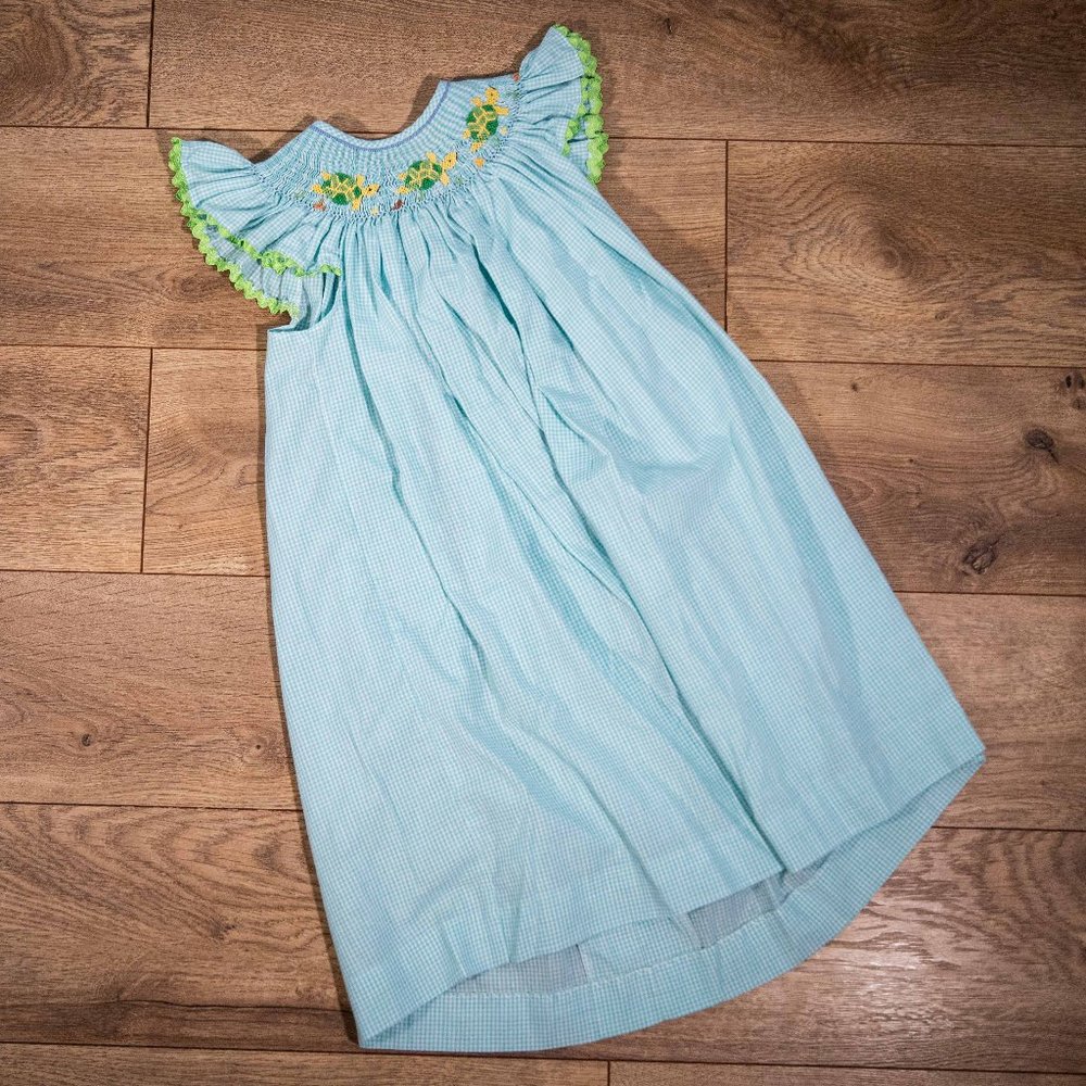 Mom and Me 2T Seersucker Turtle Dress